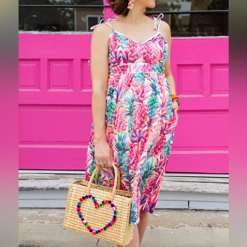 J. crew pineapple cotton dress